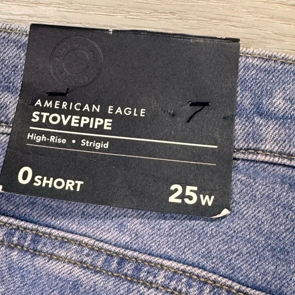 NWT American Eagle Strigid High-Waisted Stovepipe Jeans, 0 Short, 25 w - Picture 10 of 12